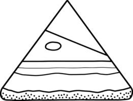 Simple Line Drawing Of A Crusty White Bread Roll vector