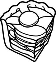 Simple Line Art Illustration Of Two Pieces Of Meat vector
