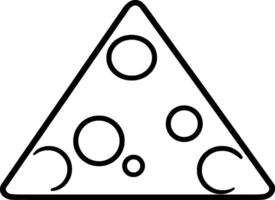 Triangular Slice Of Cheese With Holes Illustration vector