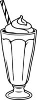 Simple Line Drawing Of A Crusty Bread Roll vector