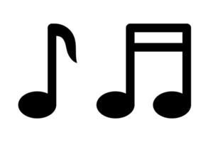 Musical notes isolated on white background. Musical symbols. vector