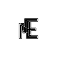 Chic and Simple EN NE Typography Branding Logo vector