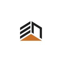 EN or NE Signature Monogram Logo with a Sharp Look vector