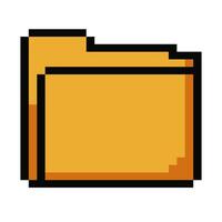 Pixel Art Folder Icon Business and File Organization vector