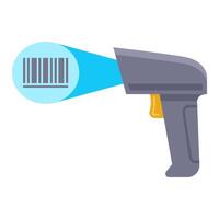 barcode scanner device for inventory control. vector