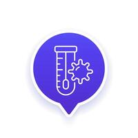swab test or pcr line icon vector