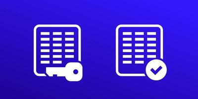 private key for access icons vector