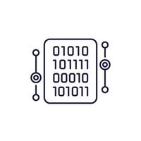 Compile code line icon on white vector