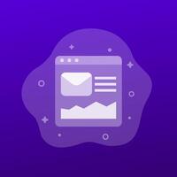 email marketing metrics icon for web vector