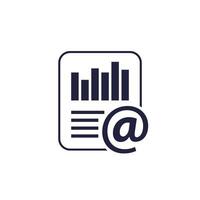 email marketing metrics, report icon vector