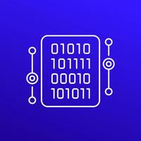 Compile code icon in line style vector