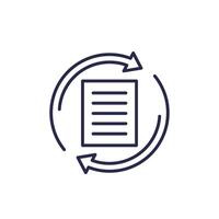 rewrite line icon with a document vector