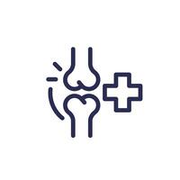 joint pain or arthritis line icon on white vector