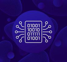 Compile code line icon, vector