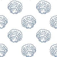 Elegant shell pattern design for coastal themed decor and textiles vector
