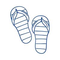 Flip flops with a tropical design perfect for summer beach activities vector
