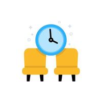 Waiting room icon on white in flat design vector