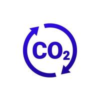 decarbonisation icon, reducing carbon footprint design vector