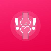 joint pain, arthritis icon, design vector