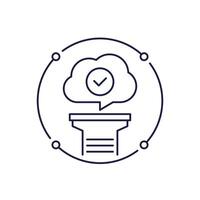 carbon capture icon, line vector