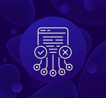 load testing icon, multiple users accessing website, line vector