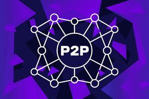 p2p, peer-to-peer network design vector