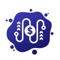 cash flow icon for web vector