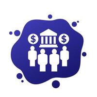 public sector icon with people vector