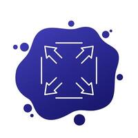 dimension and size line icon vector