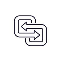 Substitute or replace line icon vector