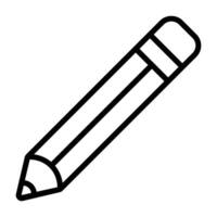 Simple Pencil outline icon. The icon can be used for websites, print templates, presentation templates, illustrations, etc vector