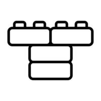 Simple Bricks outline icon. The icon can be used for websites, print templates, presentation templates, illustrations, etc vector
