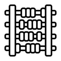 Simple Abacus outline icon. The icon can be used for websites, print templates, presentation templates, illustrations, etc vector