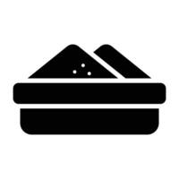 Simple Sandbox glyph icon. The icon can be used for websites, print templates, presentation templates, illustrations, etc vector