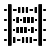 Simple Abacus glyph icon. The icon can be used for websites, print templates, presentation templates, illustrations, etc vector