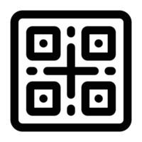 Simple Qr Code outline icon. The icon can be used for websites, print templates, presentation templates, illustrations, etc vector