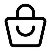 Simple Shopping Bag outline icon. The icon can be used for websites, print templates, presentation templates, illustrations, etc vector