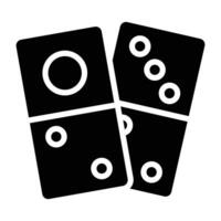 Simple Domino glyph icon. The icon can be used for websites, print templates, presentation templates, illustrations. vector