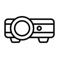 Simple Projector outline icon. The icon can be used for websites, print templates, presentation templates, illustrations, etc vector