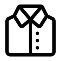 Simple Shirt outline icon. The icon can be used for websites, print templates, presentation templates, illustrations, etc vector