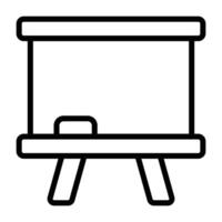 Simple Whiteboard outline icon. The icon can be used for websites, print templates, presentation templates, illustrations, etc vector
