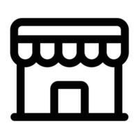 Simple Shop outline icon. The icon can be used for websites, print templates, presentation templates, illustrations, etc vector