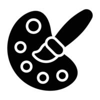 Simple Painting glyph icon. The icon can be used for websites, print templates, presentation templates, illustrations, etc vector