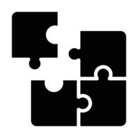 Simple Puzzle glyph icon. The icon can be used for websites, print templates, presentation templates, illustrations, etc vector