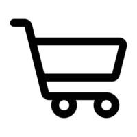 Simple Shopping Cart outline icon. The icon can be used for websites, print templates, presentation templates, illustrations, etc vector
