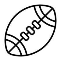 Simple American Football outline icon. The icon can be used for websites, print templates, presentation templates, illustrations, etc vector