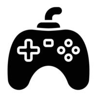 Simple Game Controller glyph icon. The icon can be used for websites, print templates, presentation templates, illustrations. vector