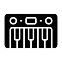 Simple Keyboard glyph icon. The icon can be used for websites, print templates, presentation templates, illustrations, etc vector