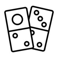 Simple Domino outline icon. The icon can be used for websites, print templates, presentation templates, illustrations, etc vector