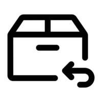 Simple Return outline icon. The icon can be used for websites, print templates, presentation templates, illustrations, etc vector